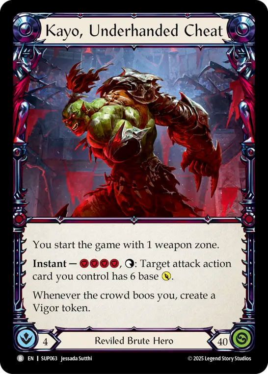 Kayo, Underhanded Cheat - Flesh and Blood TCG - MoxLand