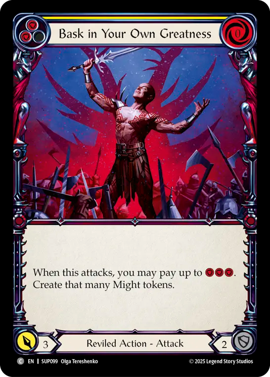 Bask in Your Own Greatness (Yellow) - Flesh and Blood TCG - MoxLand