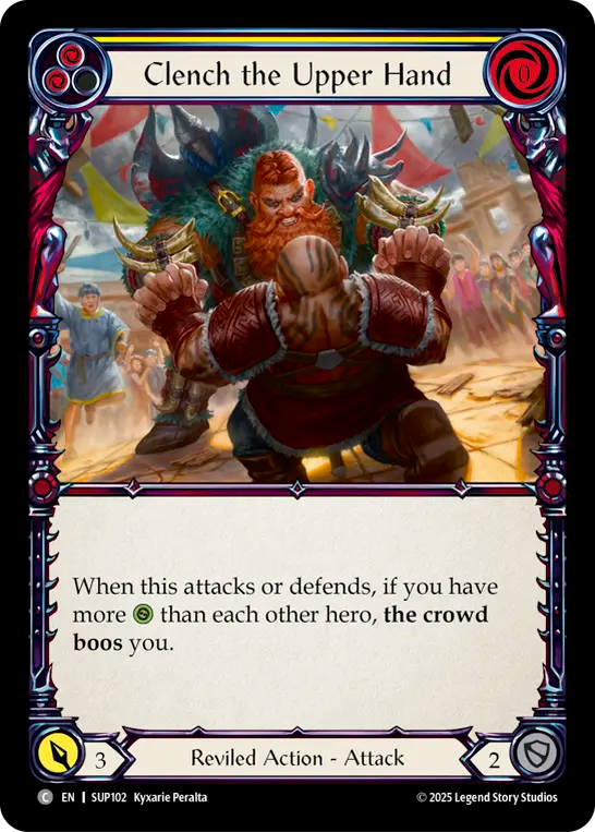 Clench the Upper Hand (Yellow) - Flesh and Blood TCG - MoxLand