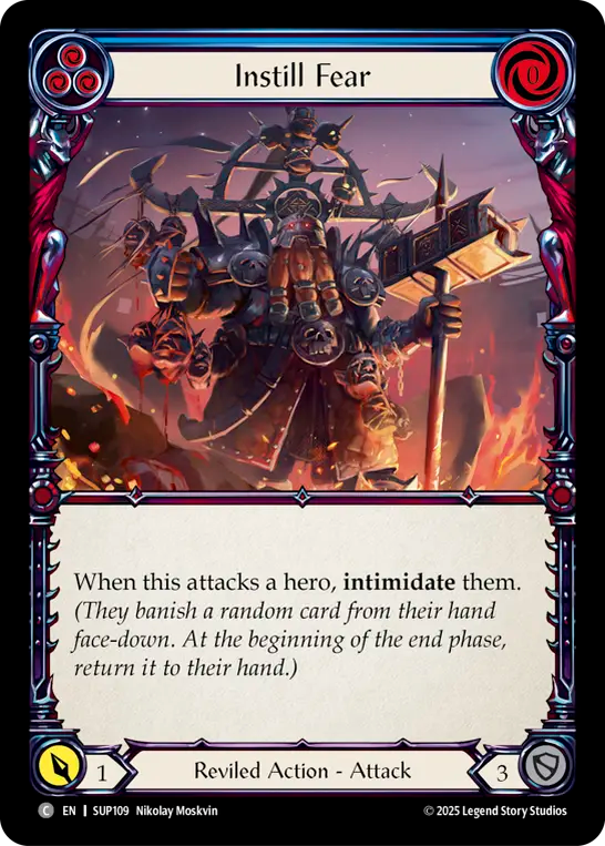 Instill Fear (Blue) - Flesh and Blood TCG - MoxLand