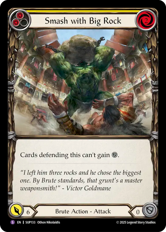 Smash with Big Rock (Yellow) - Flesh and Blood TCG - MoxLand