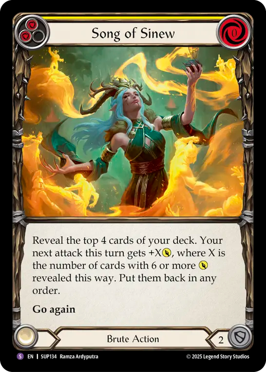 Song of Sinew (Yellow) - Flesh and Blood TCG - MoxLand