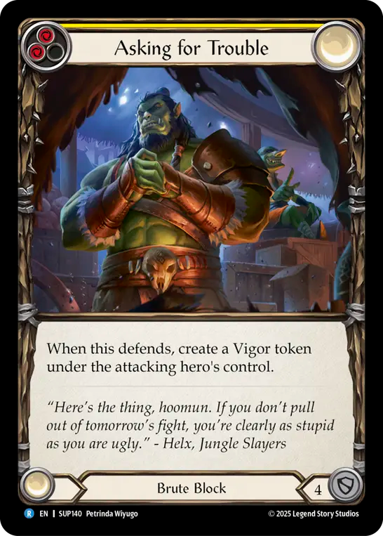 Asking for Trouble (Yellow) - Flesh and Blood TCG - MoxLand