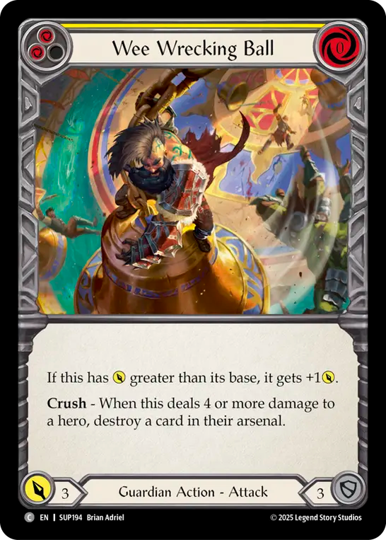 Wee Wrecking Ball (Yellow) - Flesh and Blood TCG - MoxLand