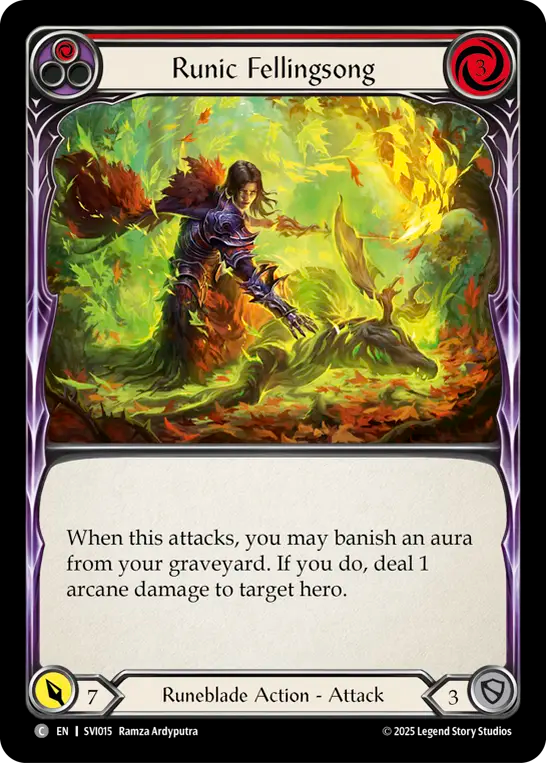 Runic Fellingsong (Red) - Flesh and Blood TCG - MoxLand