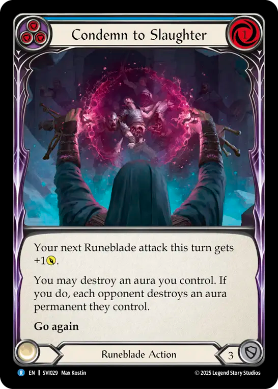 Condemn to Slaughter (Blue) - Flesh and Blood TCG - MoxLand