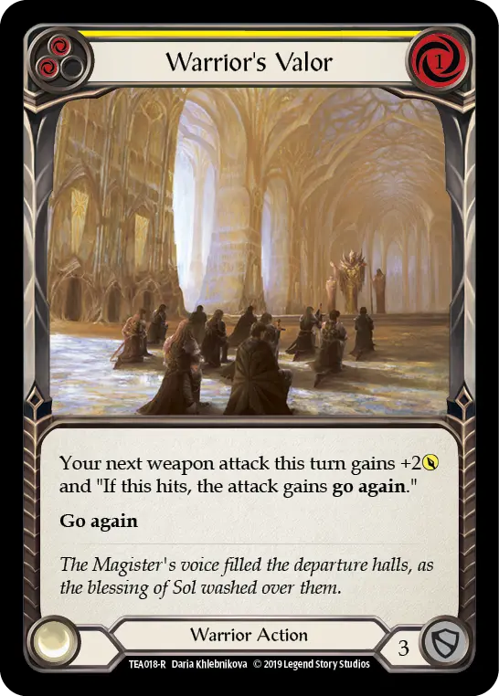 Warrior's Valor (Yellow) - Flesh and Blood TCG - MoxLand