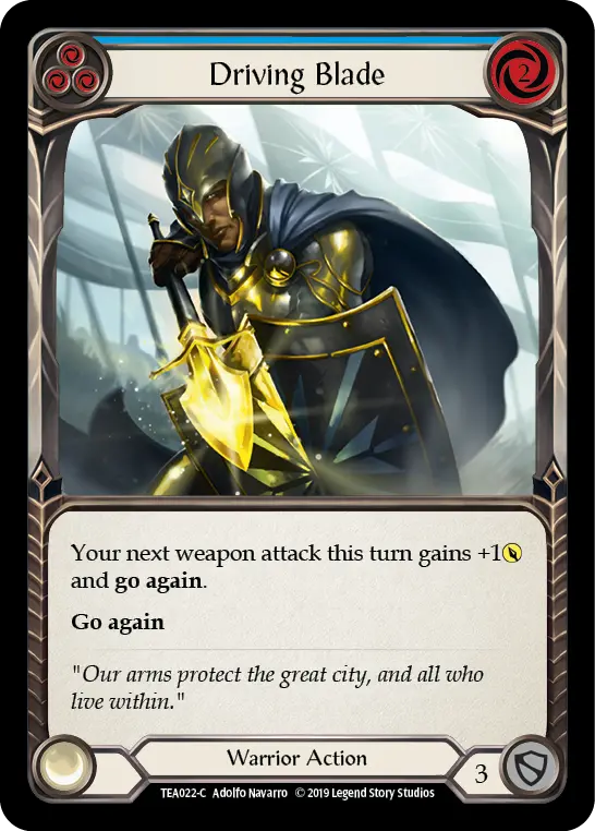 Driving Blade (Blue) - Flesh and Blood TCG - MoxLand