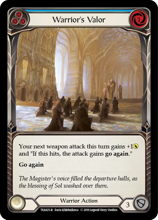 Warrior's Valor (Blue) - Flesh and Blood TCG - MoxLand