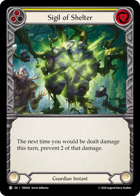 Sigil of Shelter (Yellow) - Flesh and Blood TCG - MoxLand