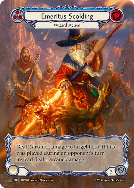 Emeritus Scolding (Blue) - Flesh and Blood TCG - MoxLand