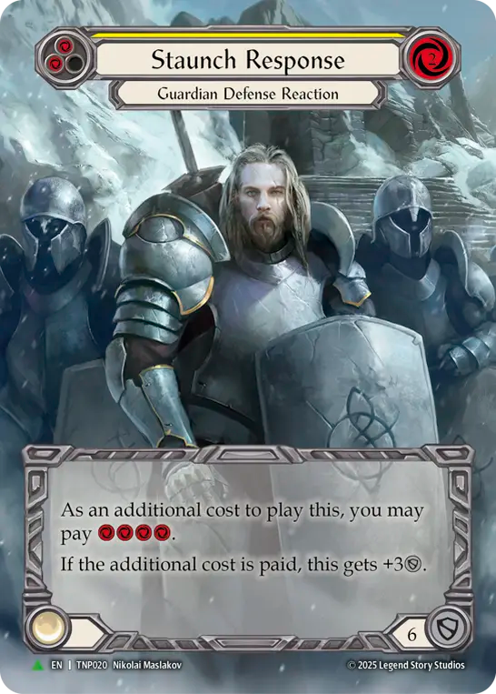 Staunch Response (Yellow) - Flesh and Blood TCG - MoxLand