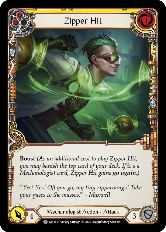 Zipper Hit (Yellow) - Flesh and Blood TCG - MoxLand
