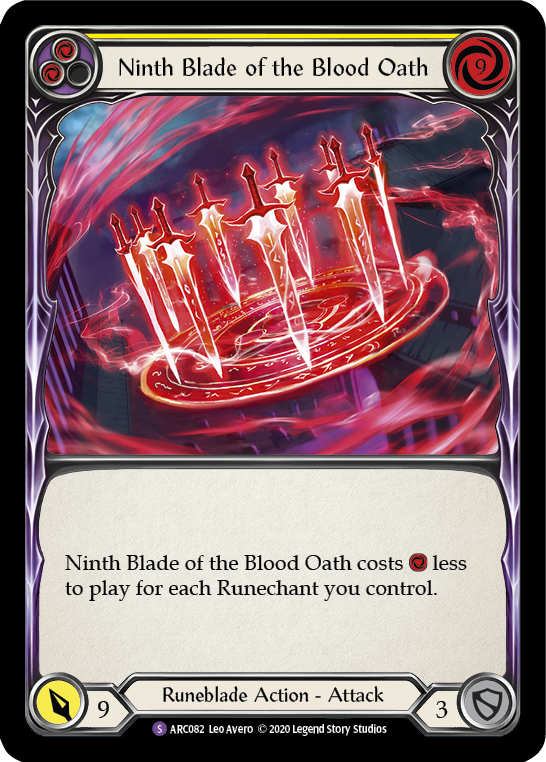 Ninth Blade of the Blood Oath (Yellow) - Flesh and Blood TCG - MoxLand