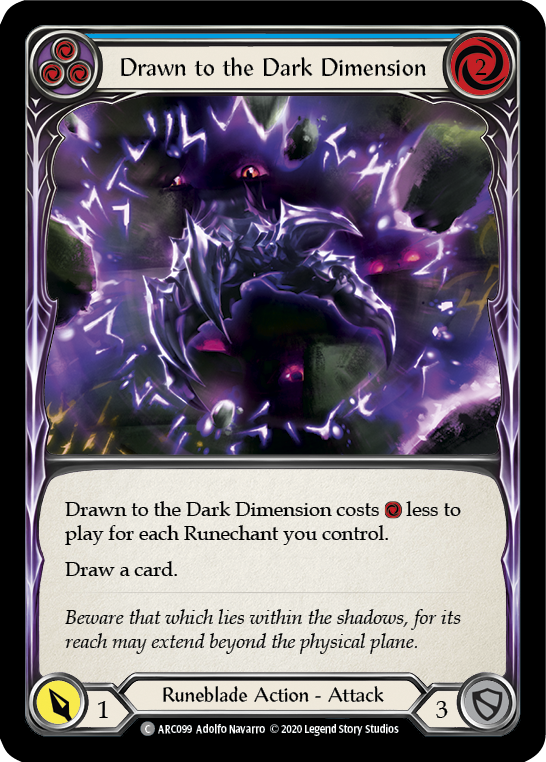 Drawn to the Dark Dimension (Blue) - Flesh and Blood TCG - MoxLand