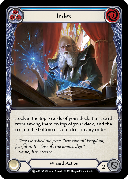 Index (Blue) - Flesh and Blood TCG - MoxLand