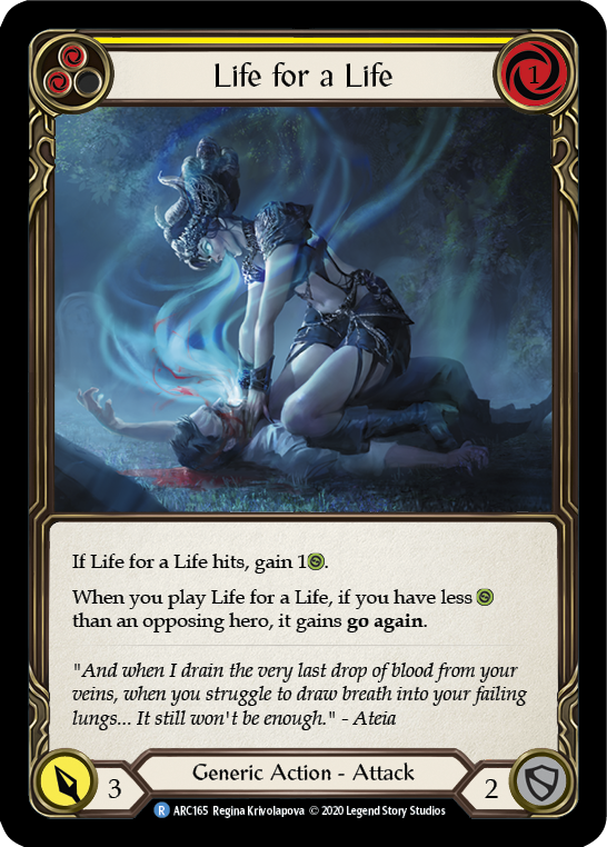 Life for a Life (Yellow) - Flesh and Blood TCG - MoxLand