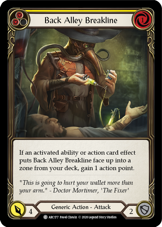 Back Alley Breakline (Yellow) - Flesh and Blood TCG - MoxLand