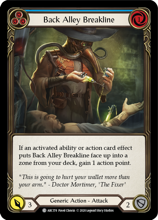 Back Alley Breakline (Blue) - Flesh and Blood TCG - MoxLand