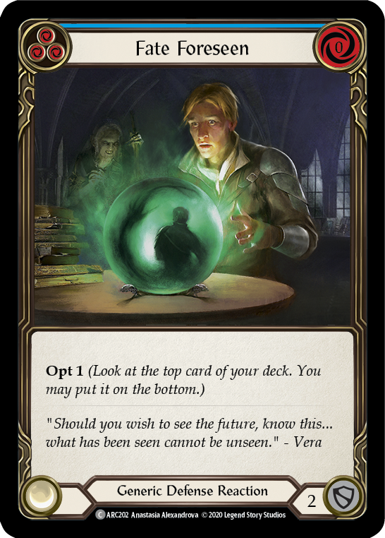 Fate Foreseen (Blue) - Flesh and Blood TCG - MoxLand