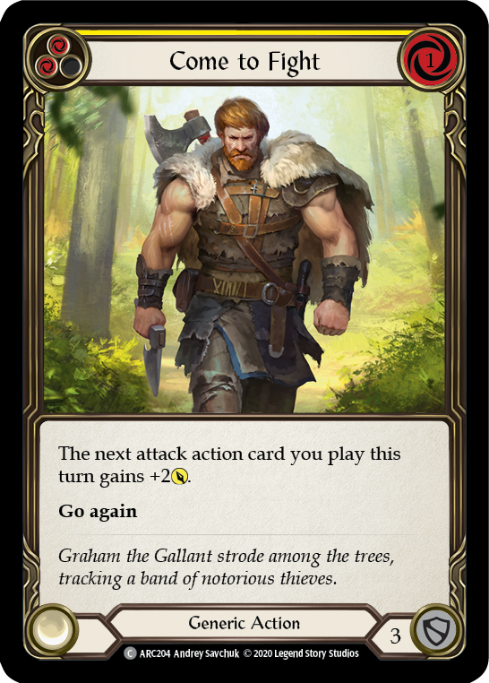 Come to Fight (Yellow) - Flesh and Blood TCG - MoxLand