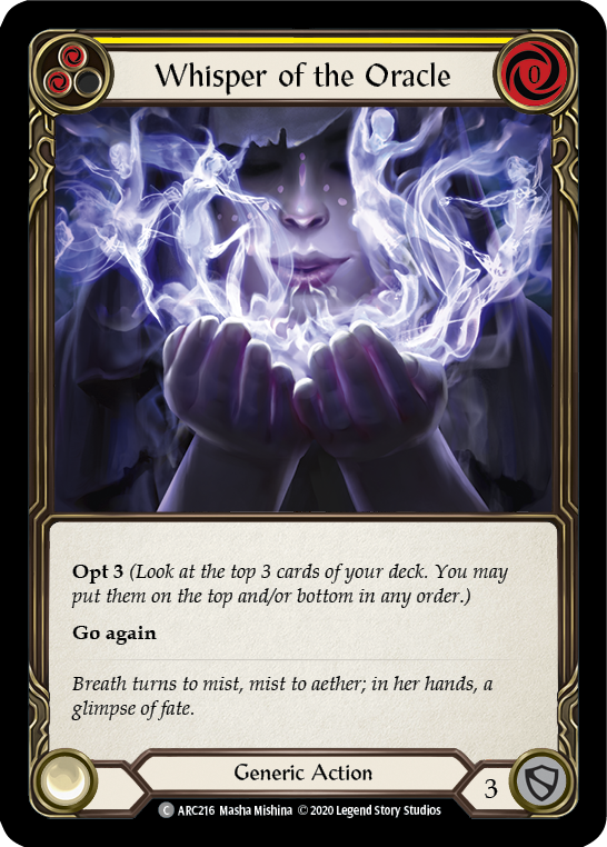 Whisper of the Oracle (Yellow) - Flesh and Blood TCG - MoxLand