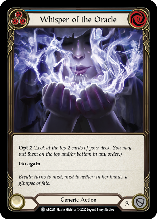 Whisper of the Oracle (Blue) - Flesh and Blood TCG - MoxLand