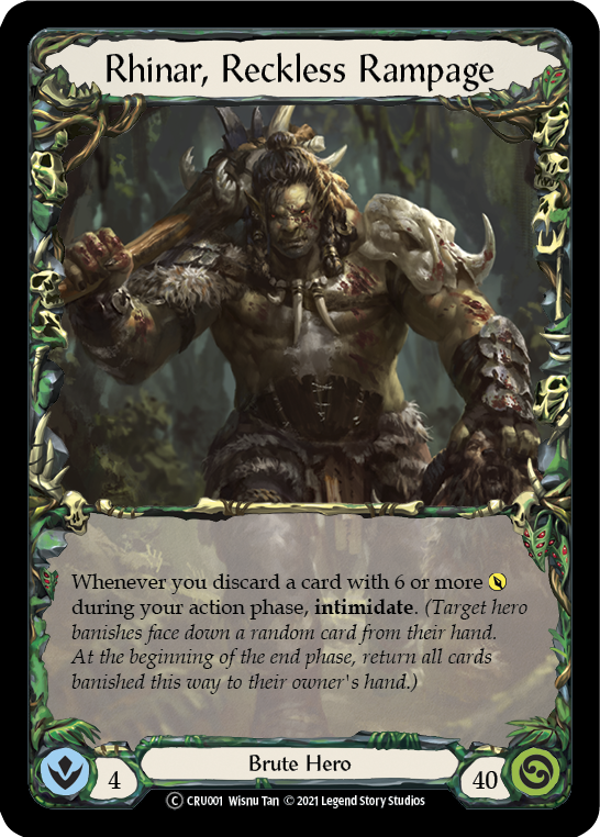 Rhinar, Reckless Rampage - Flesh and Blood TCG - MoxLand