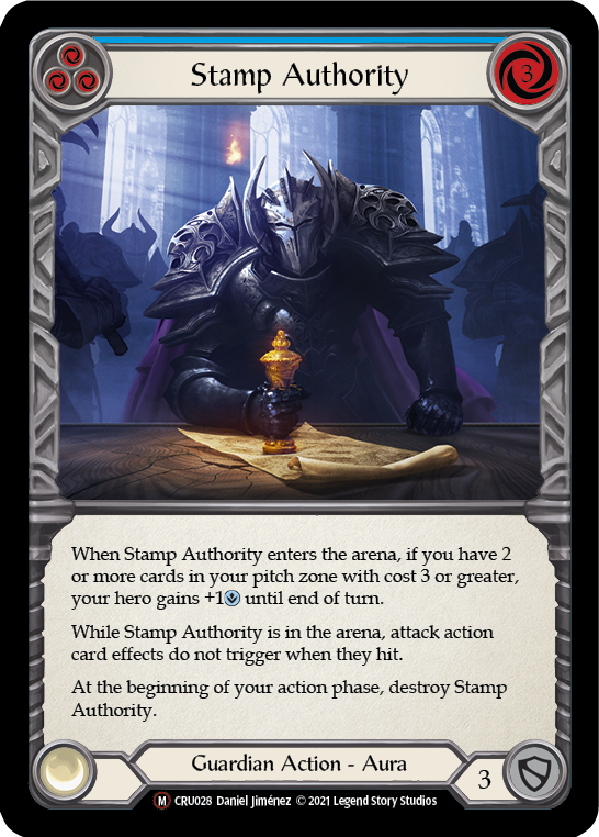 Stamp Authority (Blue) - Flesh and Blood TCG - MoxLand