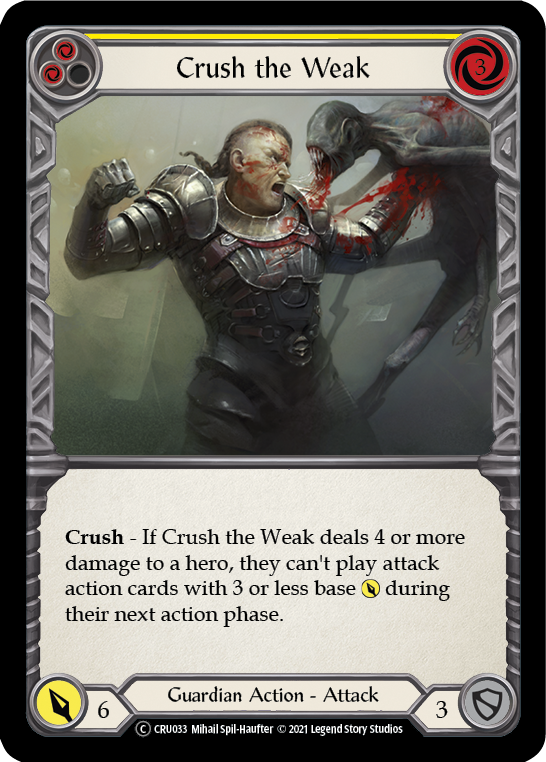 Crush the Weak (Yellow) - Flesh and Blood TCG - MoxLand