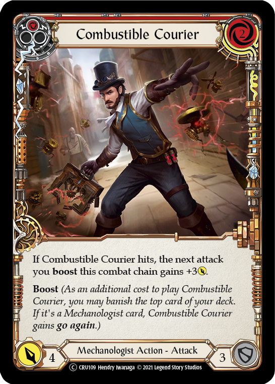 Combustible Courier (Red) - Flesh and Blood TCG - MoxLand