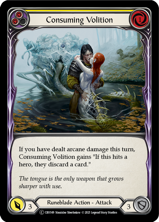 Consuming Volition (Yellow) - Flesh and Blood TCG - MoxLand