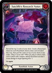Sutcliffe's Research Notes (Red) - Flesh and Blood TCG - MoxLand