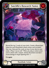 Sutcliffe's Research Notes (Yellow) - Flesh and Blood TCG - MoxLand