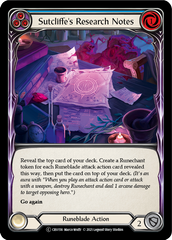 Sutcliffe's Research Notes (Blue) - Flesh and Blood TCG - MoxLand