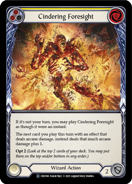 Cindering Foresight (Yellow) - Flesh and Blood TCG - MoxLand
