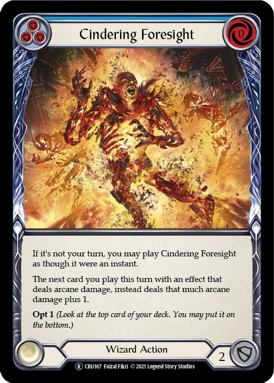 Cindering Foresight (Blue) - Flesh and Blood TCG - MoxLand