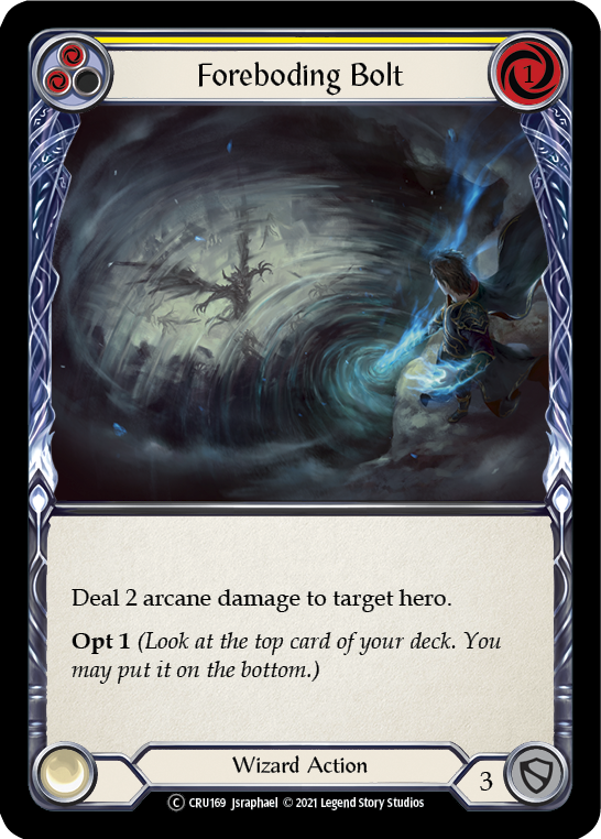 Foreboding Bolt (Yellow) - Flesh and Blood TCG - MoxLand