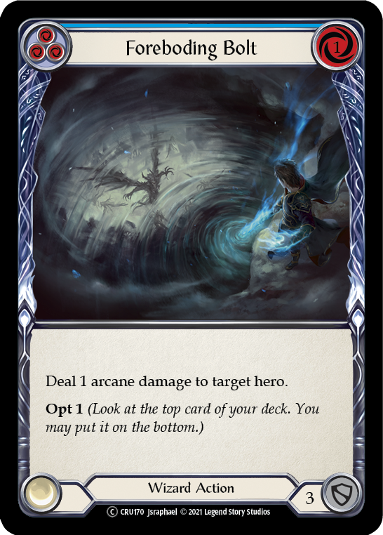 Foreboding Bolt (Blue) - Flesh and Blood TCG - MoxLand