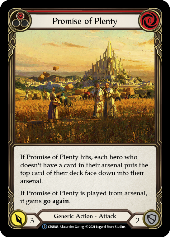 Promise of Plenty (Red) - Flesh and Blood TCG - MoxLand
