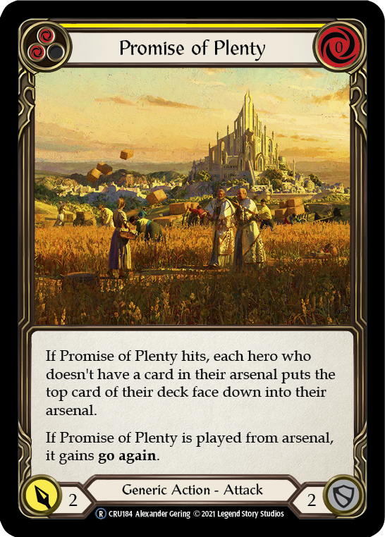 Promise of Plenty (Yellow) - Flesh and Blood TCG - MoxLand