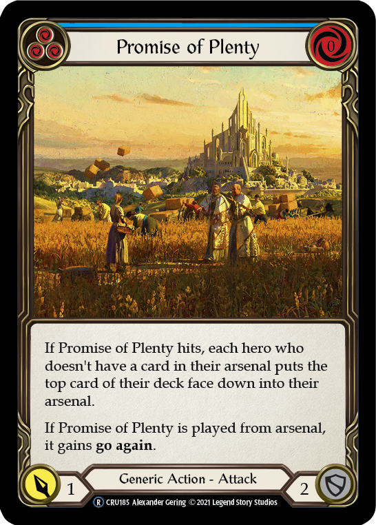 Promise of Plenty (Blue) - Flesh and Blood TCG - MoxLand