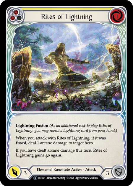 Rites of Lightning (Yellow) - Flesh and Blood TCG - MoxLand