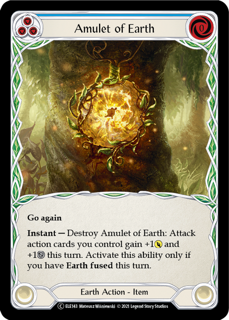 Amulet of Earth (Blue) - Flesh and Blood TCG - MoxLand