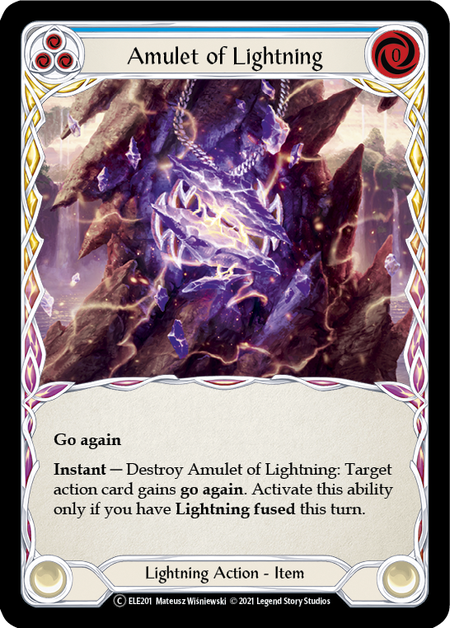 Amulet of Lightning (Blue) - Flesh and Blood TCG - MoxLand