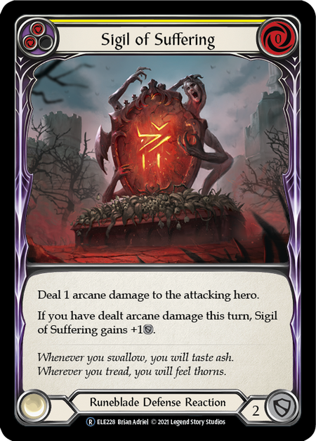 Sigil of Suffering (Yellow) - Flesh and Blood TCG - MoxLand