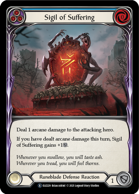 Sigil of Suffering (Blue) - Flesh and Blood TCG - MoxLand
