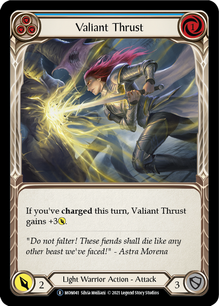 Valiant Thrust (Blue) - Flesh and Blood TCG - MoxLand