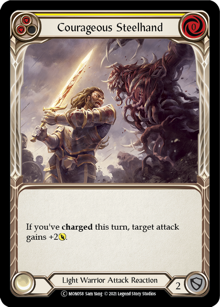 Courageous Steelhand (Yellow) - Flesh and Blood TCG - MoxLand
