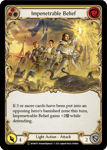 Impenetrable Belief (Yellow) - Flesh and Blood TCG - MoxLand